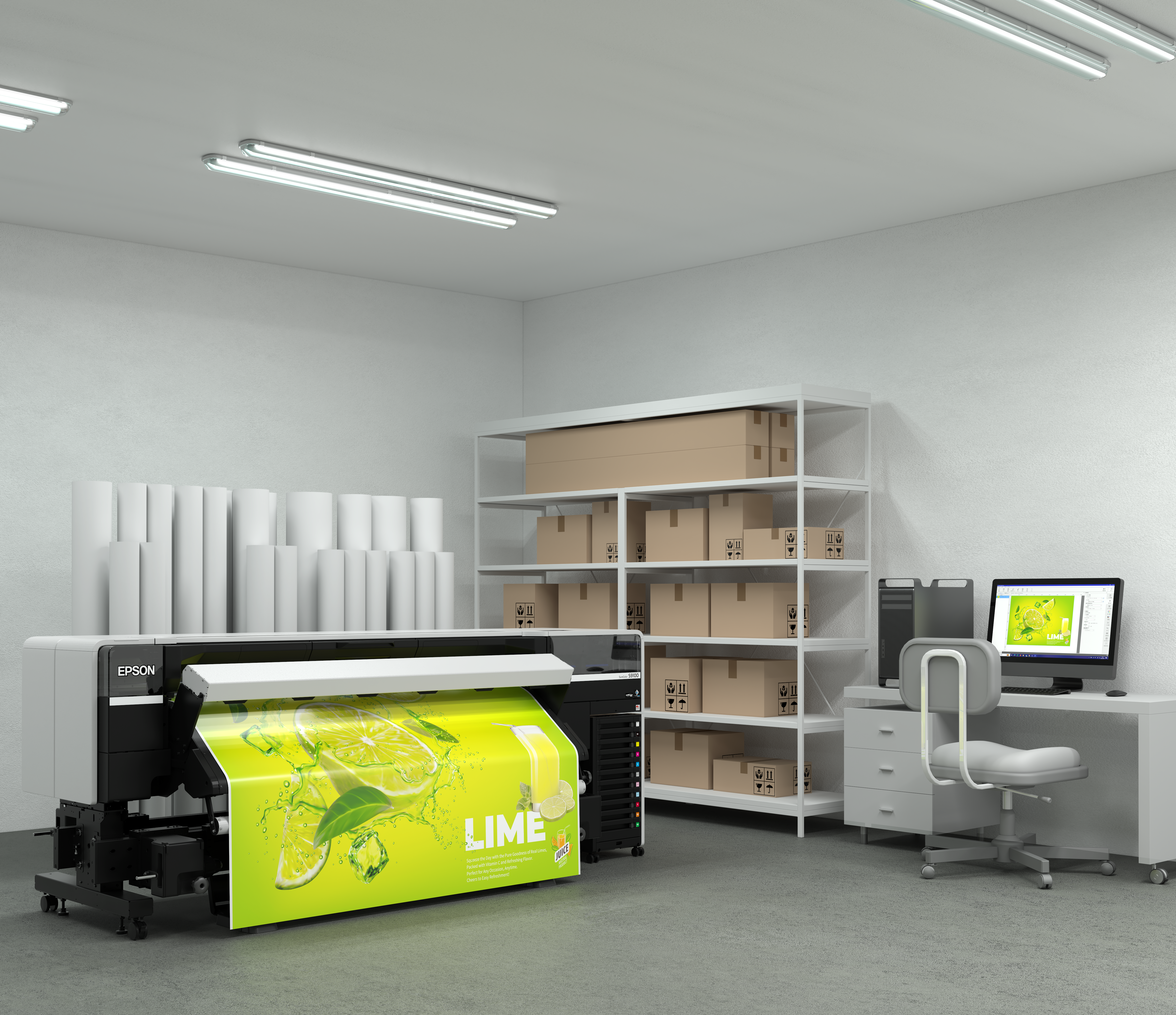 SureColor S9100 ідеально підходить для середовищ із обмеженим простором SureColor S9100 ідеально підходить для середовищ із обмеженим простором